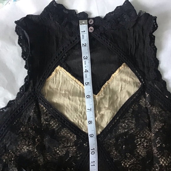 Free People Angel Lace Dress Woman’s XS High Neck Feminine Romantic Open Back - Picture 10 of 13